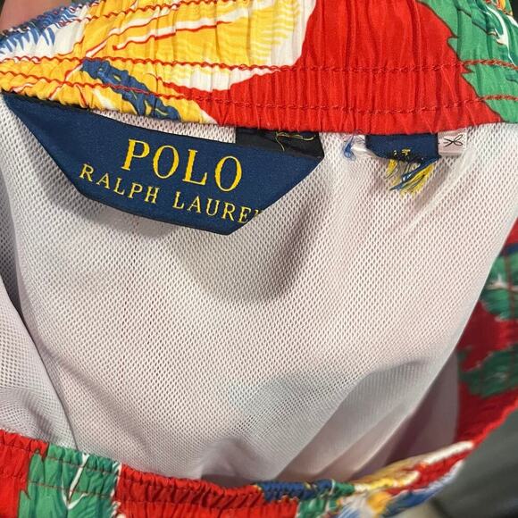 Polo Ralph Lauren Big & Tall Hawaiian Tropical Red Swim Trunks Swimwear Men’s LT - Picture 6 of 6